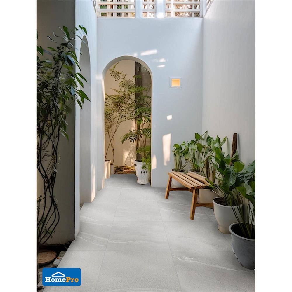 กระเบื้องพื้นพอร์ซเลน 60x60 ซม. TARA คัตสโตน เกรย์  A 1.44M2