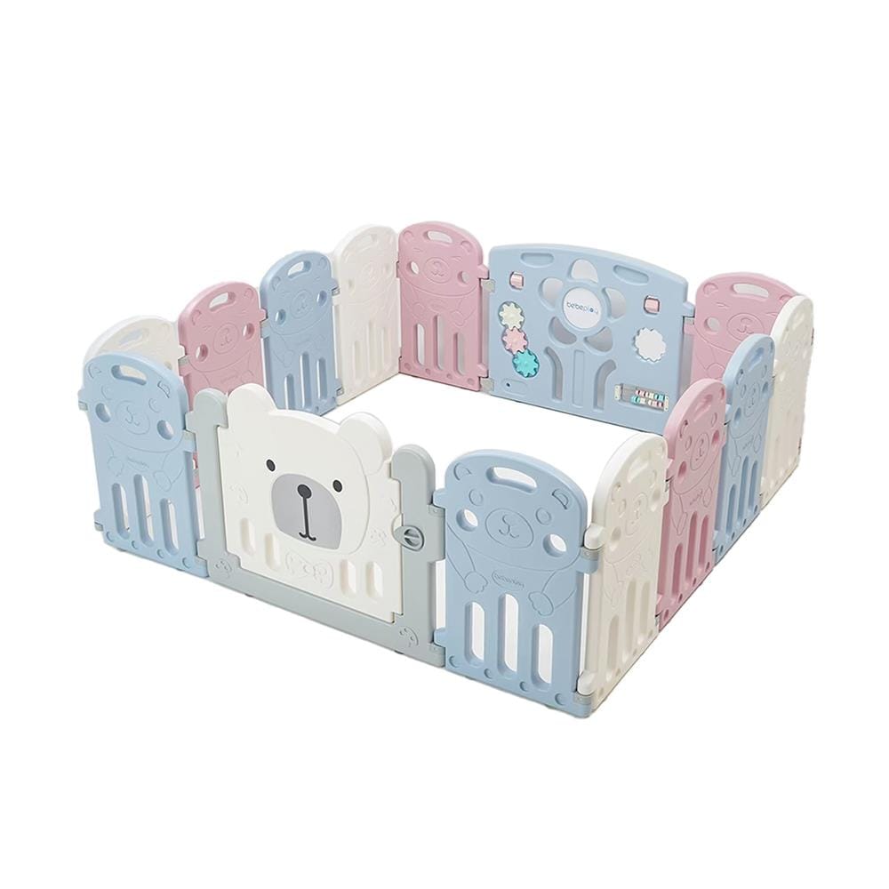 คอกกั้นเด็ก BEBEPLAY Size M สี ฟ้า-ชม-ขา_0