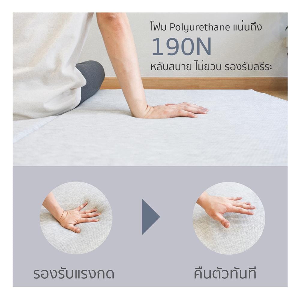 ที่นอนปิกนิก 3 พับ HANKY HOUSE สีเทา_6