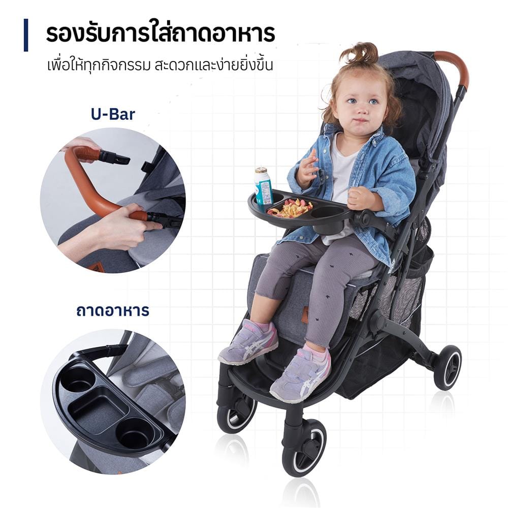 รถเข็นเด็ก KEENZ AIRPLUS ULTIMATE สีดำ_6
