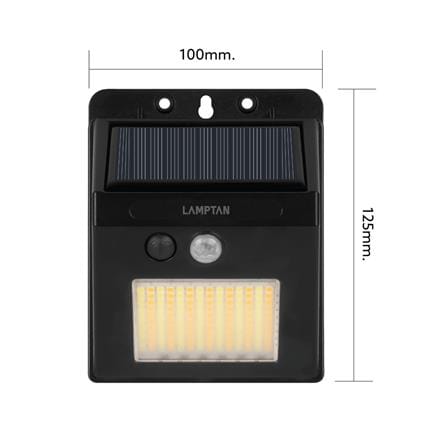 ไฟผนังภายนอก SOLAR LAMPTAN MODIFY 5 วัตต์ DAYLIGHT/WARM WHITE สีดำ_7