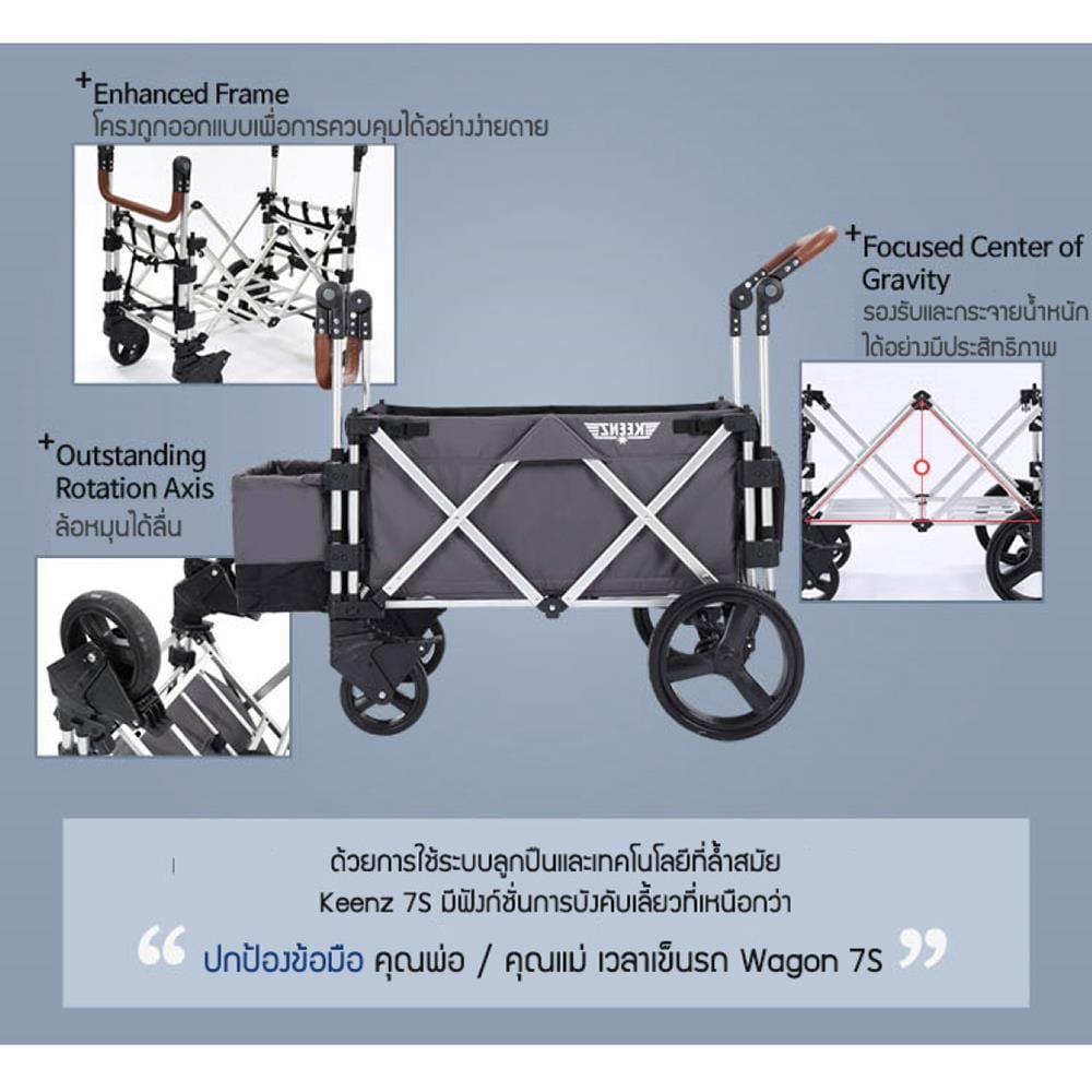 รถเข็นเด็ก KEENZ 7S WAGON GREY_3