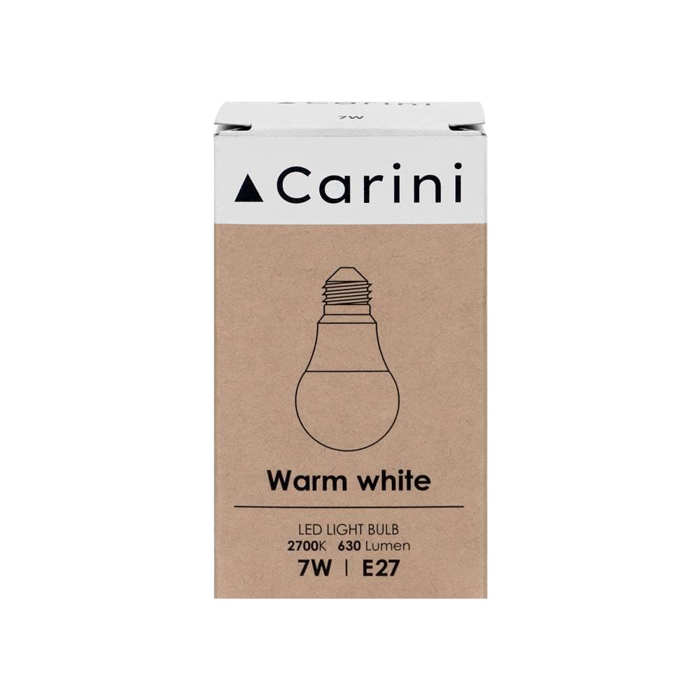 หลอด LED CARINI A60 ECOLIFE 7 วัตต์ WARM WHITE E27
