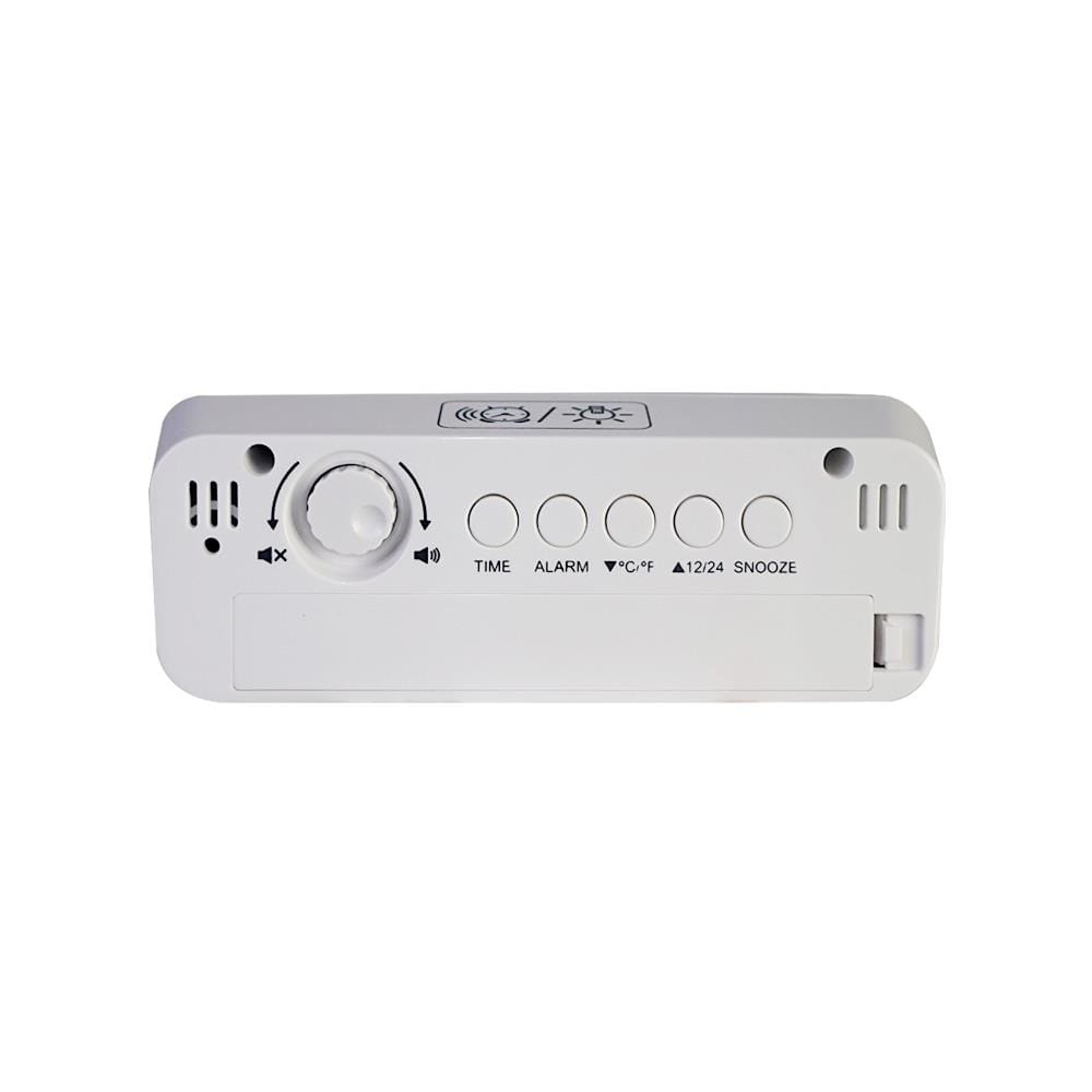นาฬิกาดิจิทัล LED RHYTHM LCT107NR03 2X5.5 นิ้ว สีขาว