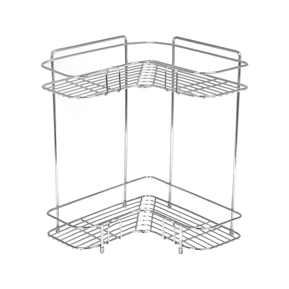 ชั้นเข้ามุมโครเมียม 2 ชั้น ทรงแอล ME LIVING CROMO 27x27x35.5 ซม.