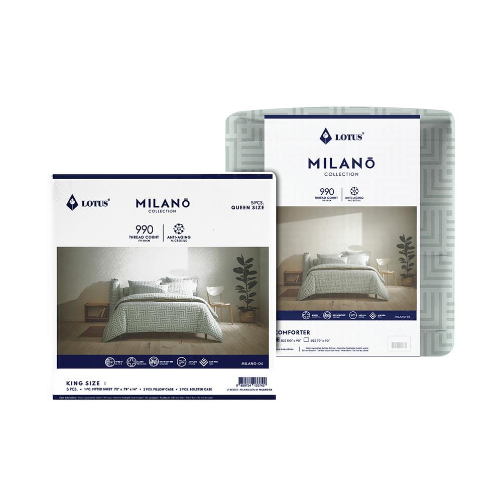 ชุดผ้าปูที่นอน 6 ฟุต 6 ชิ้น LOTUS MILANO 04