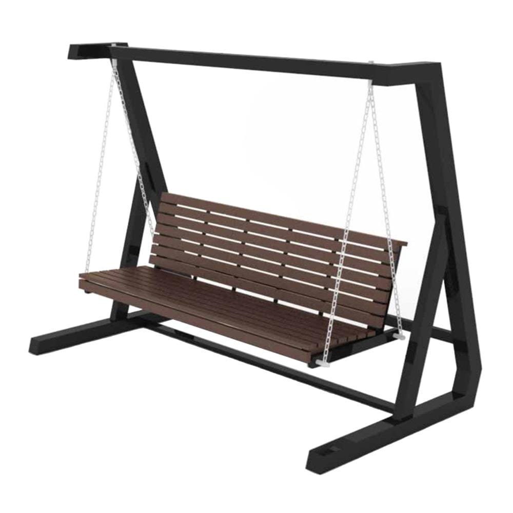 ชิงช้า 3 ที่นั่ง BUA DESIGN WINTER ECO WOOD สี OAK/ดำ