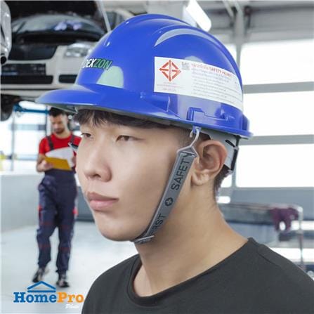 หมวกนิรภัย HDPE มาตรฐานมอก. DEXZON 2332 สีน้ำเงิน_4