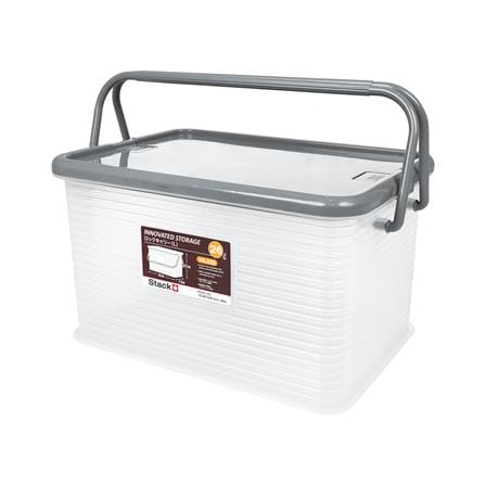 กล่องฝาล็อกหูหิ้ว 26 ลิตร STACKO 31x46.5x26.2 ซม. สีเทา