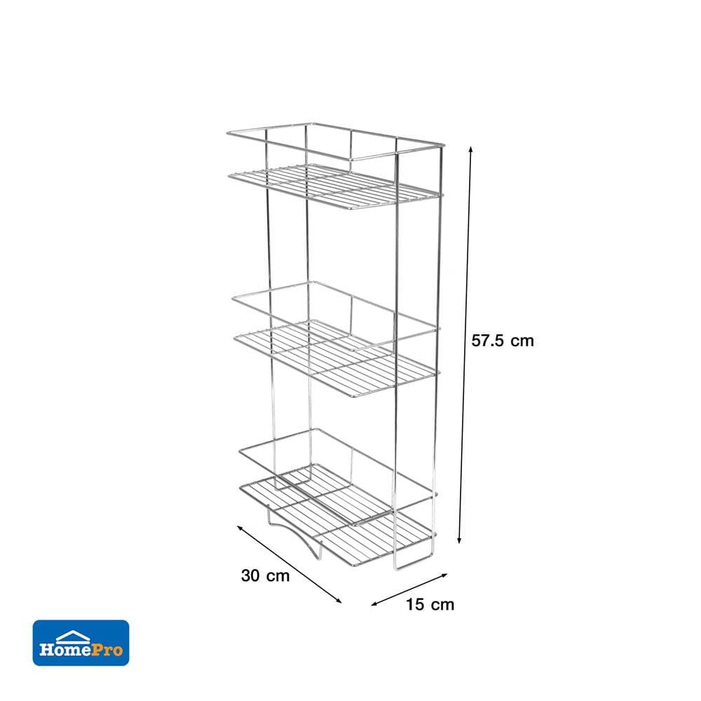 ชั้นวางของโครเมียม 3 ชั้น ME LIVING CROMO 30x15x57.5 ซม.