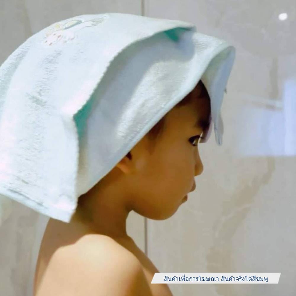 ผ้าเช็ดผมเด็กใยไผ่ GRACE KIDS สีชมพู_3