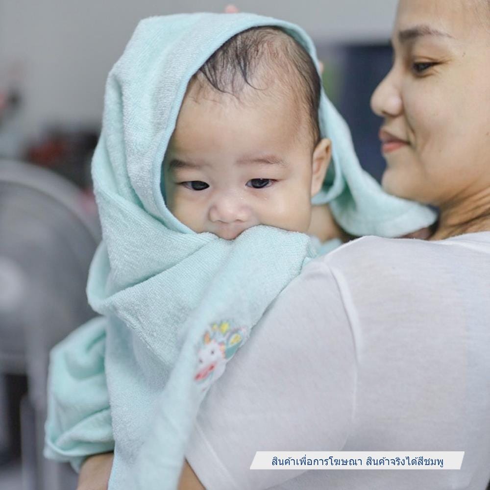 ผ้าเช็ดตัวด็กใยไผ่ GRACEKIDS ชมพู_5