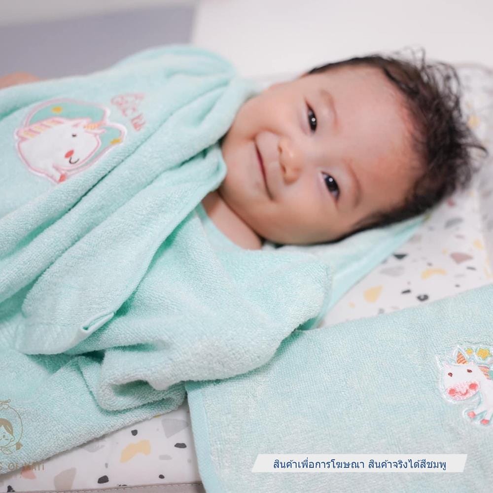 ผ้าเช็ดตัวด็กใยไผ่ GRACEKIDS ชมพู_3