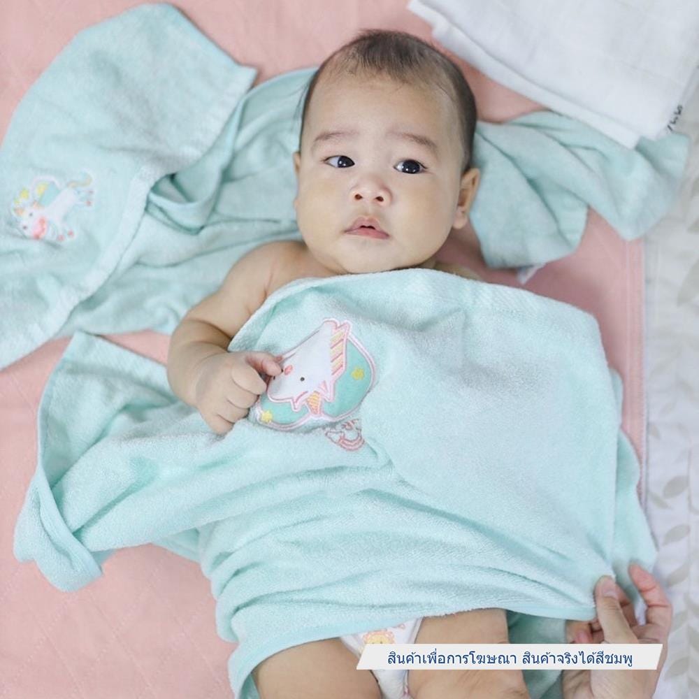 ผ้าเช็ดตัวด็กใยไผ่ GRACEKIDS ชมพู_4