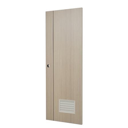 ประตูห้องน้ำ UPVC AZLE GROOVE P3 เกล็ดล่าง 70X200 ซม. สีบีช เจาะลูกบิด_1