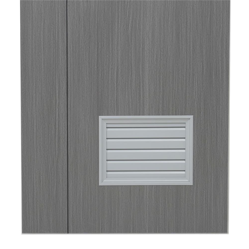 ประตูห้องน้ำ UPVC AZLE GROOVE P3 เกล็ดล่าง 70X200 ซม. สี GREY OAK เจาะลูกบิด