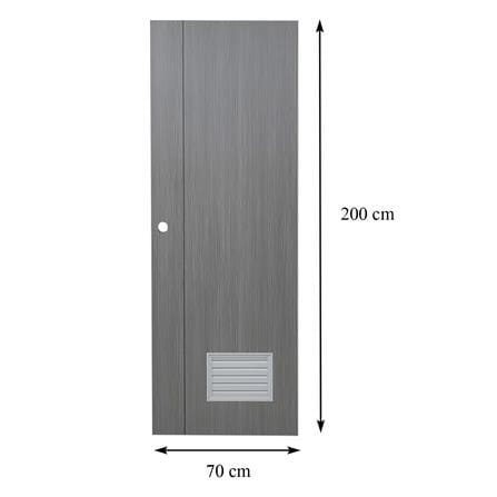 ประตูห้องน้ำ UPVC AZLE GROOVE P3 เกล็ดล่าง 70X200 ซม. สี GREY OAK เจาะลูกบิด_7