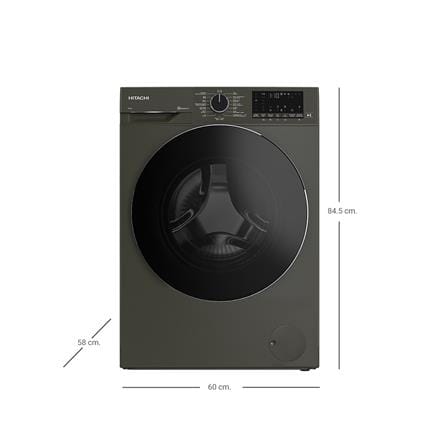 เครื่องซักผ้าฝาหน้า HITACHI BD100YFVEM 10 กก. 1400RPM อินเวอร์เตอร์ สีดำ_4