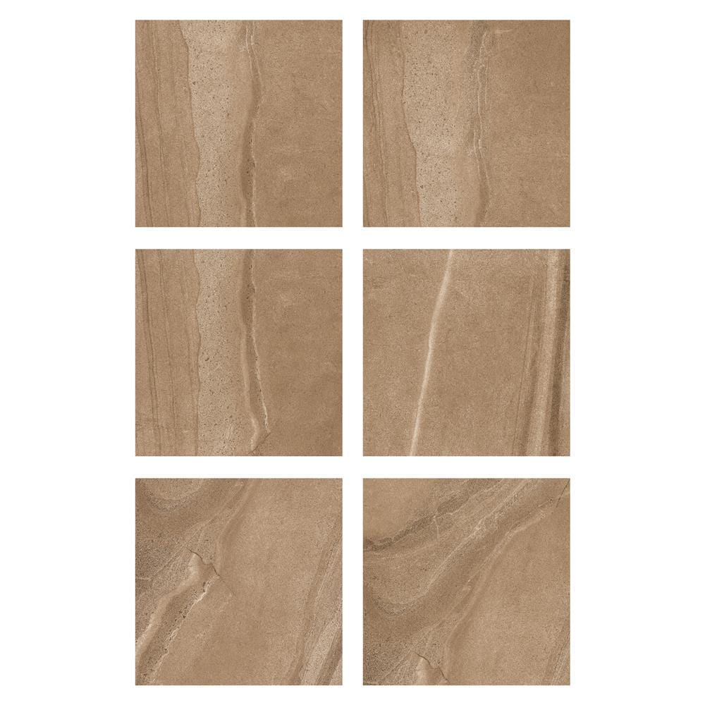 กระเบื้องพื้นพอร์ซเลน 60x60 ซม. COTTO เอ็ม สโตน น้ำตาล PM 1.44 ตร.ม.