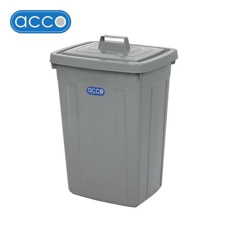 ถังขยะเหลี่ยม ฝาเปิด-ปิด ACCO 95 ลิตร สีเทา_0