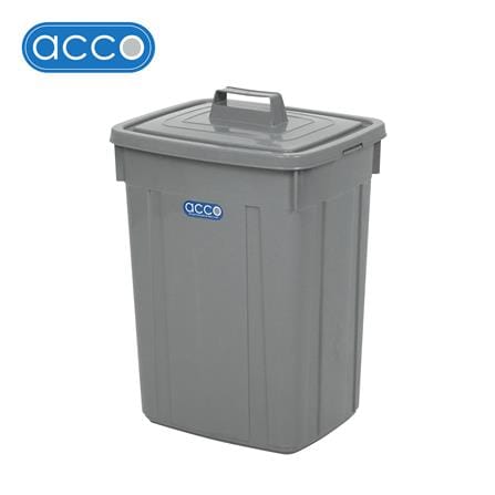 ถังขยะเหลี่ยม ฝาเปิด-ปิด ACCO 42 ลิตร สีเทา