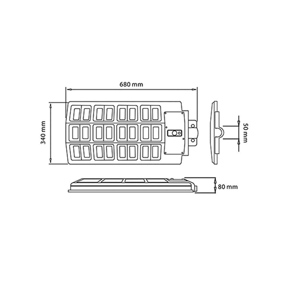 ไฟถนน SOLAR LUMAX 74-00018 500 วัตต์ DAYLIGHT สีดำ