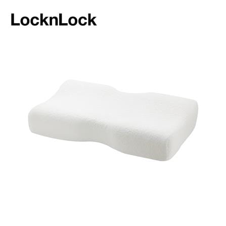 หมอนสุขภาพ เมมโมรี่โฟม LOCKNLOCK HLW113 60x35x12 ซม. สีขาว