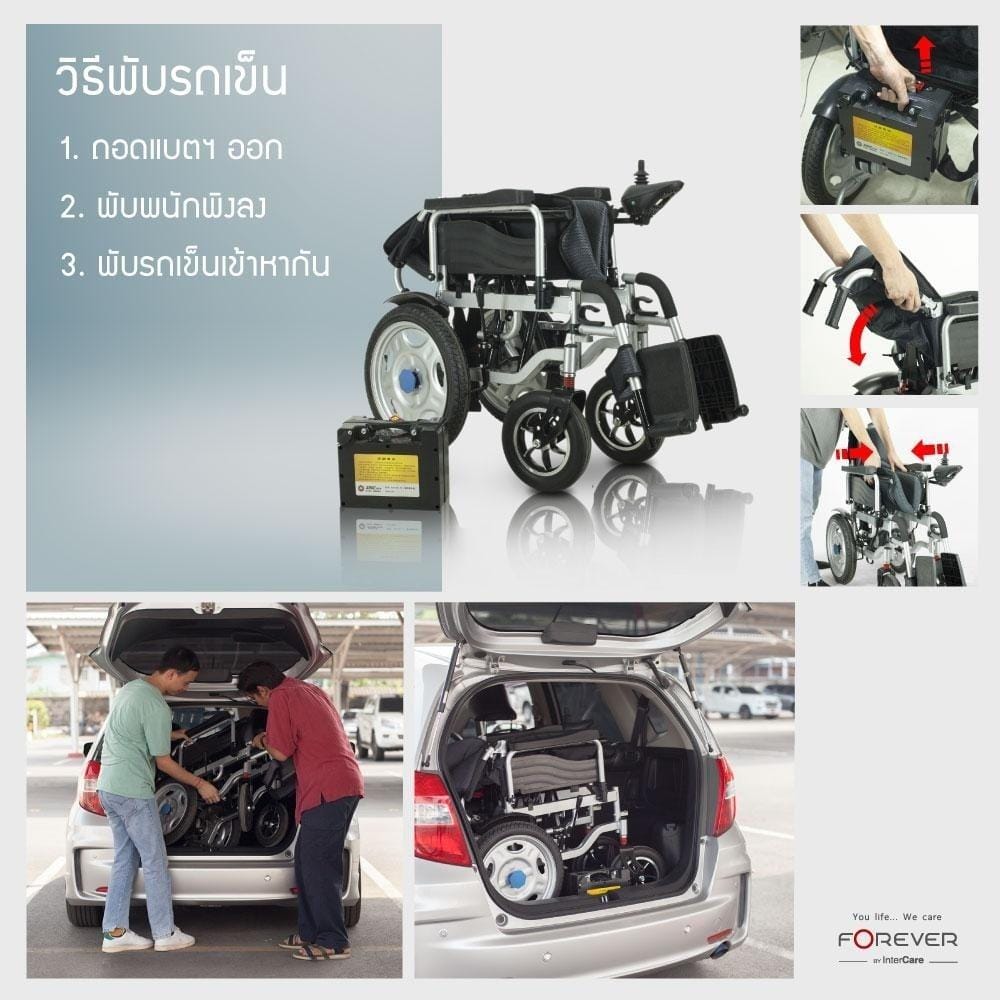 รถเข็นวีลแชร์ไฟฟ้า FOREVER ELITE SILVER ล้อใหญ่_5