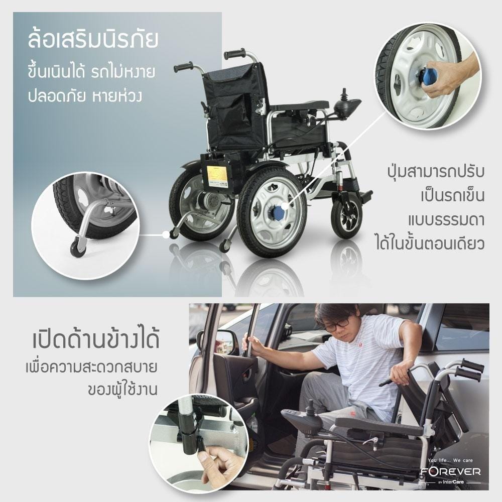 รถเข็นวีลแชร์ไฟฟ้า FOREVER ELITE SILVER ล้อใหญ่_6