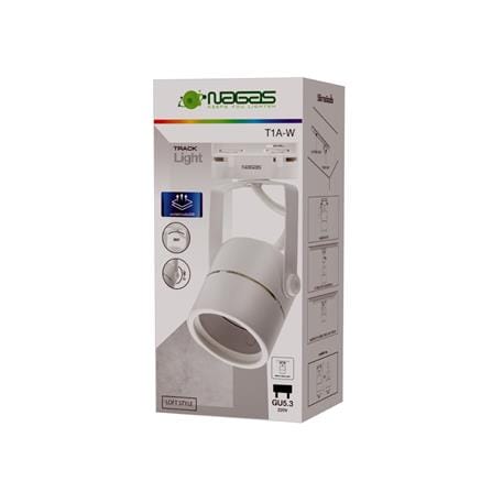 แทรคไลท์ ติดราง GU5.3 NAGAS T1A-W สีขาว_2