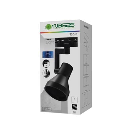 แทรคไลท์ ติดราง E27 NAGAS T2C-B สีดำ_2