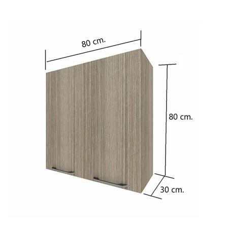 ตู้แขวนคู่ WPC PARAZZO ENZO 80x80x30 ซม. สีเอ็มไพร์โอ๊ก_3