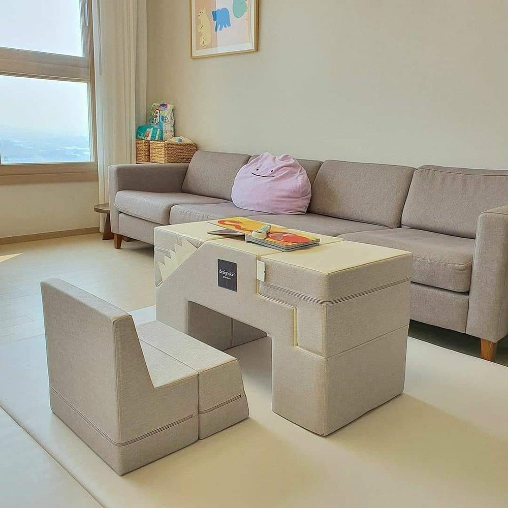 เพลยิม DESIGNSKIN รุ่น PlayTableSofa ครีม_2