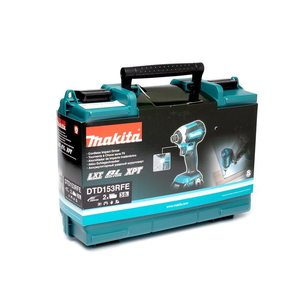 สว่านไขควงกระแทกไร้สาย (พร้อมแบตเตอรี่) MAKITA M011-DTD153RFE 18 โวลต์