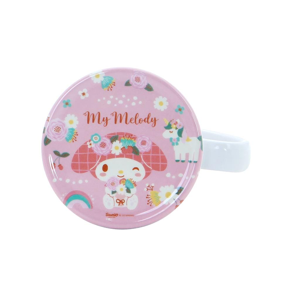 ถ้วยหูเมลามีนพร้อมฝา 450 มล. SUPERWARE MY MELODY FLOWER