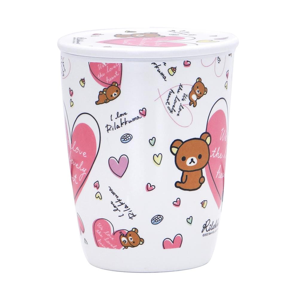 ถ้วยหูเมลามีนพร้อมฝา 450 มล. SUPERWARE RILAKKUMA LOVELY HEART