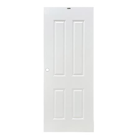 ประตูภายนอก UPVC AZLE L-35 80X200 ซม. สีขาว เจาะลูกบิด_0