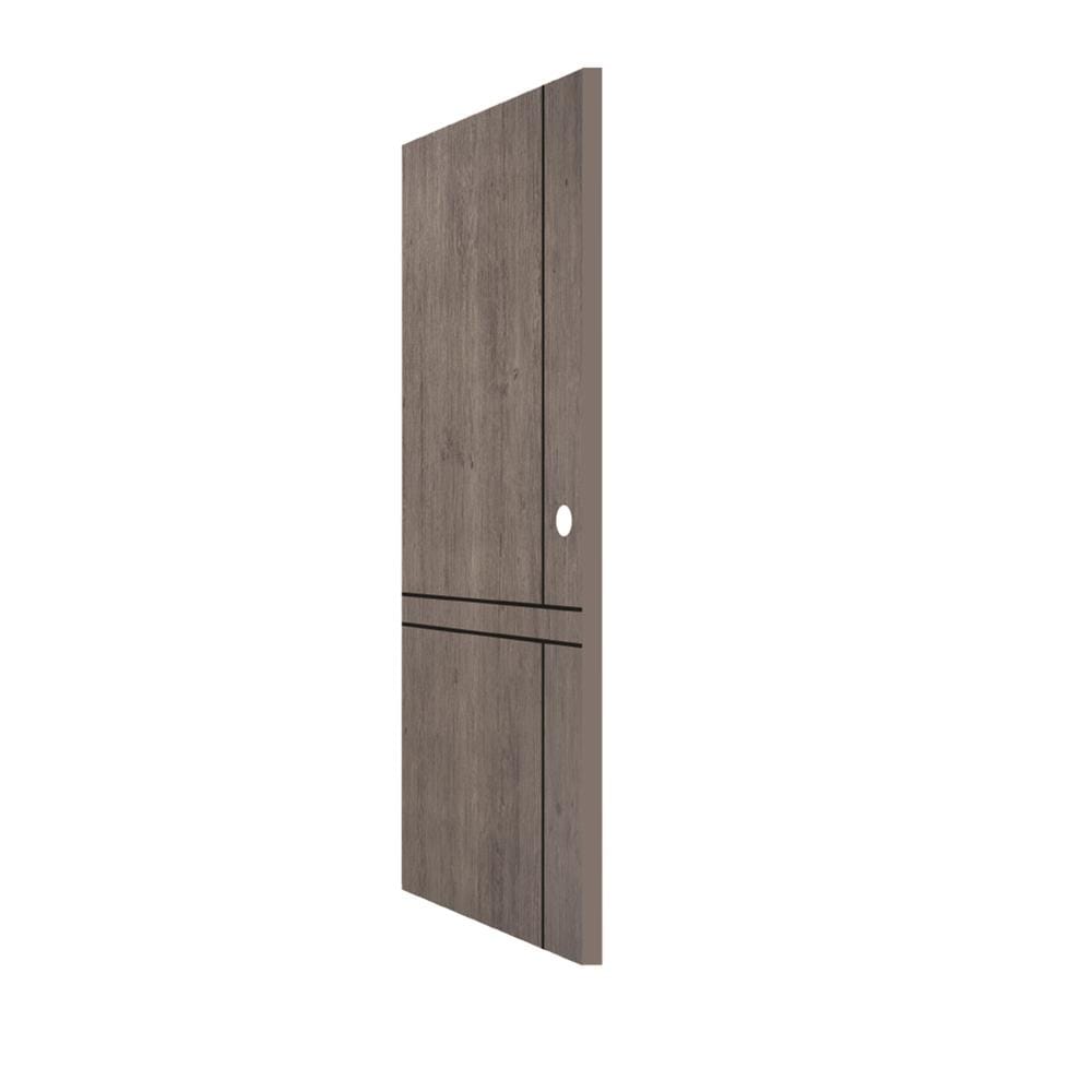ประตูภายใน UPVC MODERNWOOD LMWNR10 80X200 ซม. สีเกรย์โอ๊ค เจาะลูกบิด