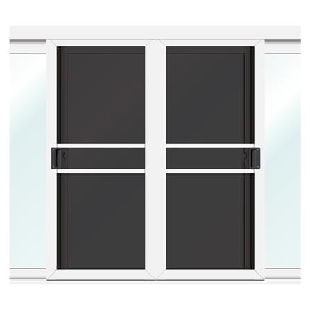 หน้าต่างบานเลื่อน อะลูมิเนียม S-F-S มุ้ง LYNN OK 180X110 ซม. สีขาว_2