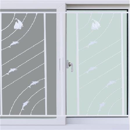 หน้าต่างบานเลื่อน UPVC S-S เหล็กดัด มุ้ง WINDOW ASIA ลายทะเล (ขาว) 120X110 ซม. สีขาว_1