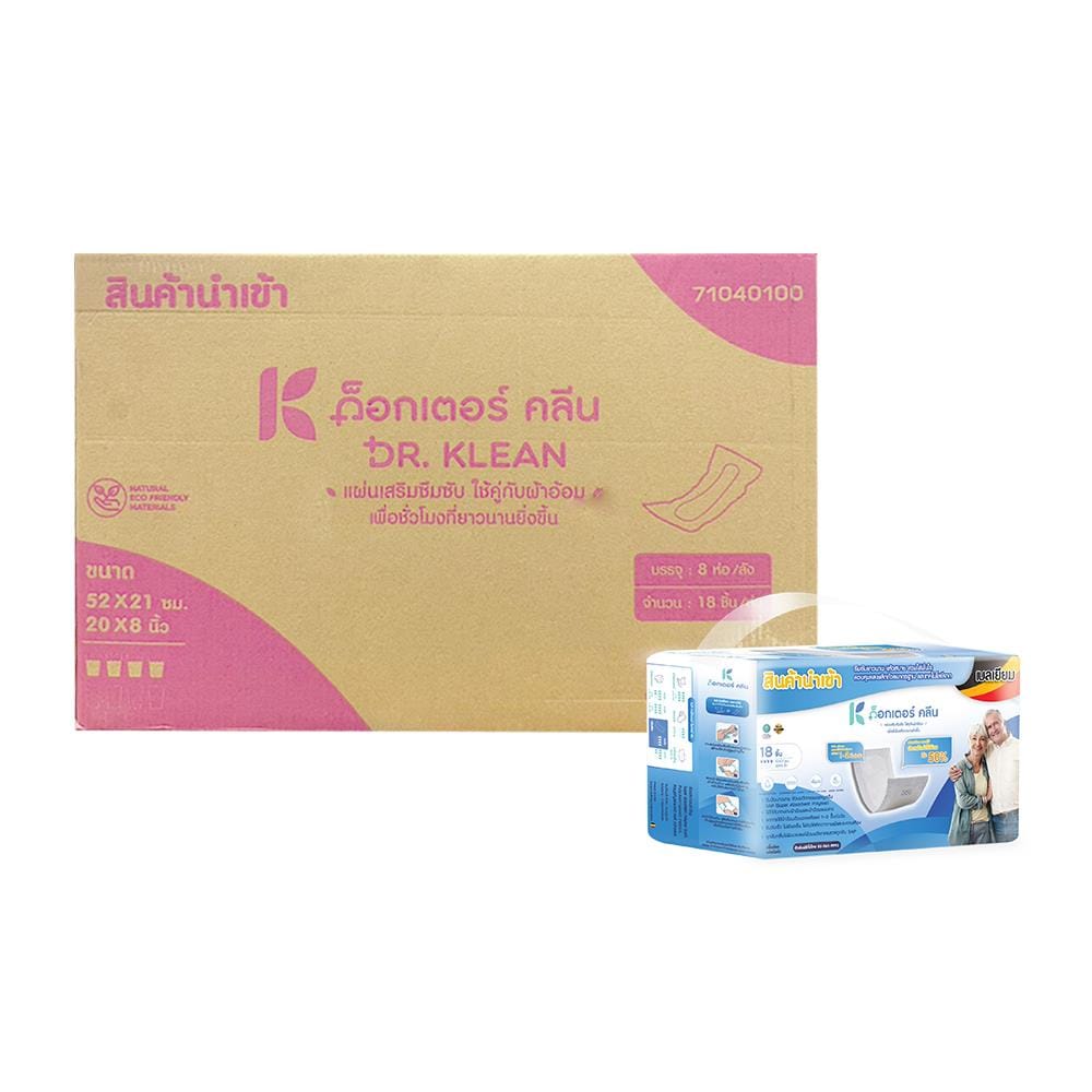 แผ่นเสริมซึมซับ DR.KLEAN กลางวัน/กลางคืน 144 ชิ้น/1 ลัง_1