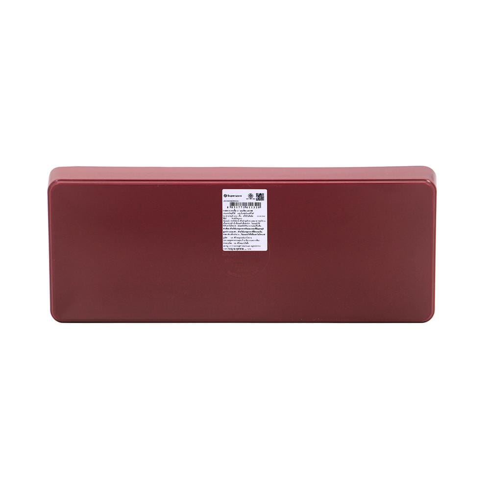 ถาดอาหารเมลามีน SUPERWARE 4x11 นิ้ว สีแดง