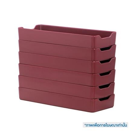 ถาดอาหารเมลามีน SUPERWARE 4x11 นิ้ว สีแดง_4