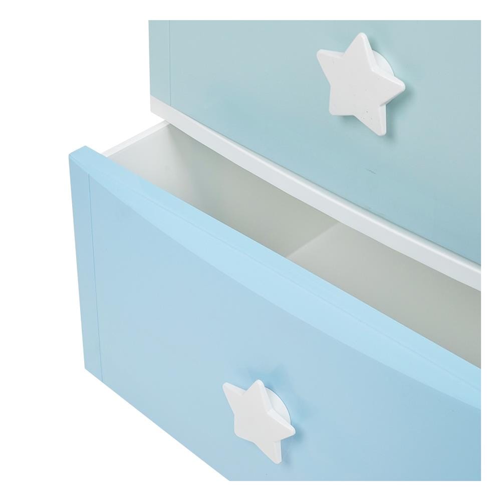 ตู้ลิ้นชัก 4 ชั้น STACKO C5 STAR 56x45x84 ซม. สีขาว/ฟ้า