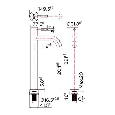 ก๊อกอ่างล้างหน้าเดี่ยว KARAT FAUCET KF-79-101B-63 สีเงิน_1