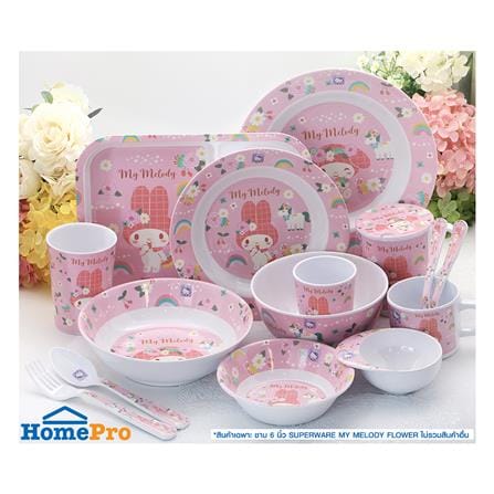 ชามเมลามีน 6 นิ้ว SUPERWARE MY MELODY FLOWER_4