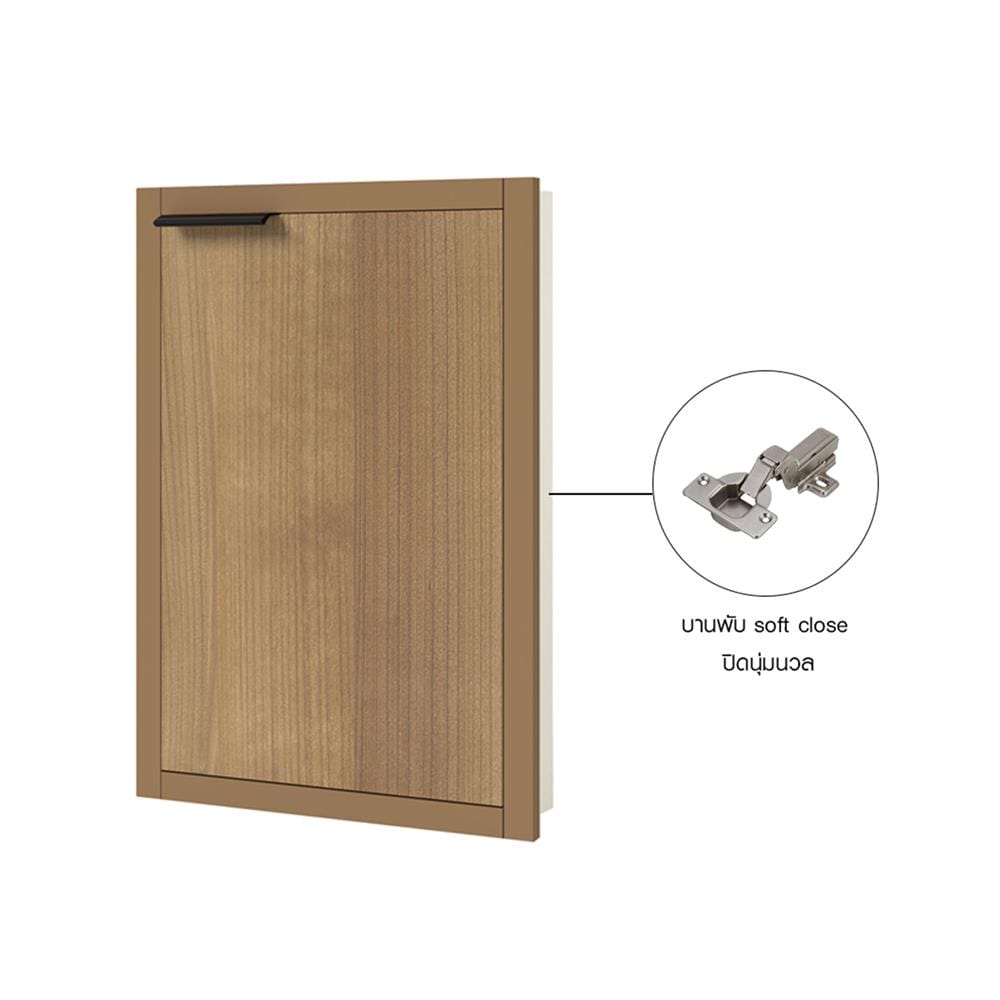 บานซิงค์เดี่ยวเปิดขวา CABIN HACHI 45x65 ซม. สี MOCHA
