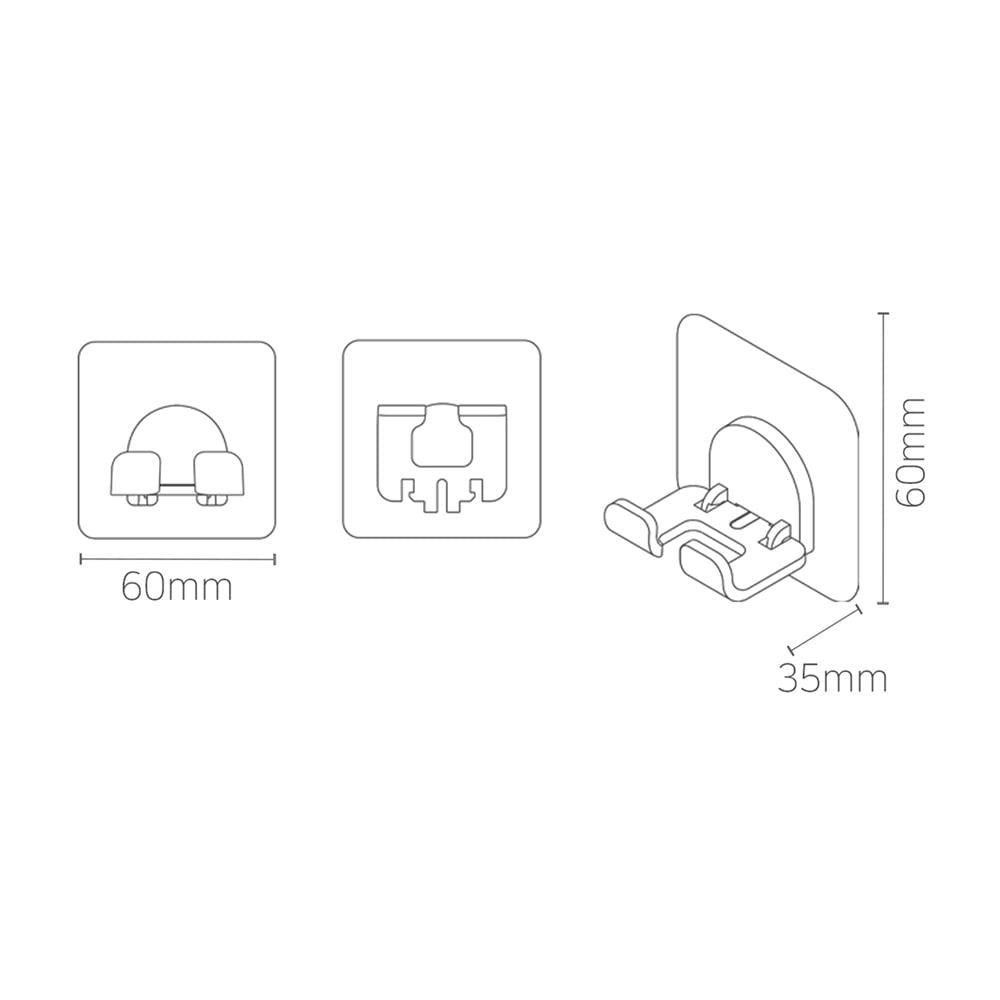 ขอแขวนปลั๊กไฟ DEHUB VPH-CC60 สีใส