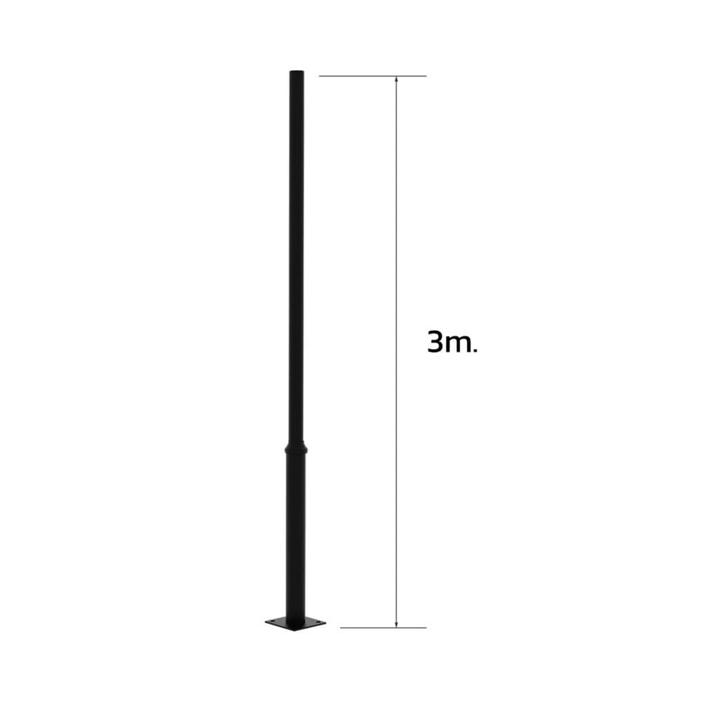 เสาไฟ SOLAR LAMPTAN POLE FOR SOLAR 3 เมตร สีดำ