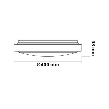 ไฟเพดาน LED SYLVANIA OVALO ECO ACRYLIC GLOSSY SILVER RING 15 นิ้ว 36 วัตต์ DAYLIGHT สีขาว_7